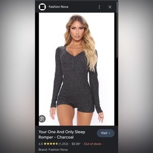 Fashion Nova Sleep Romper